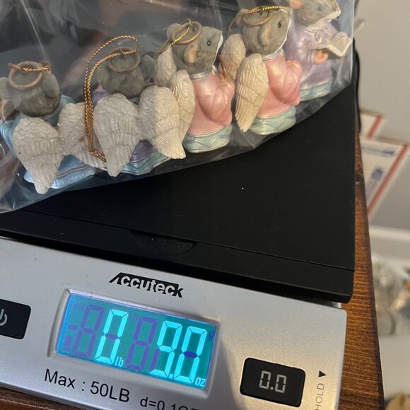 Vintage Angel Mouse Christmas Ornaments Set of 5 Pastel Gowns Harp Books Star - Picture 14 of 14